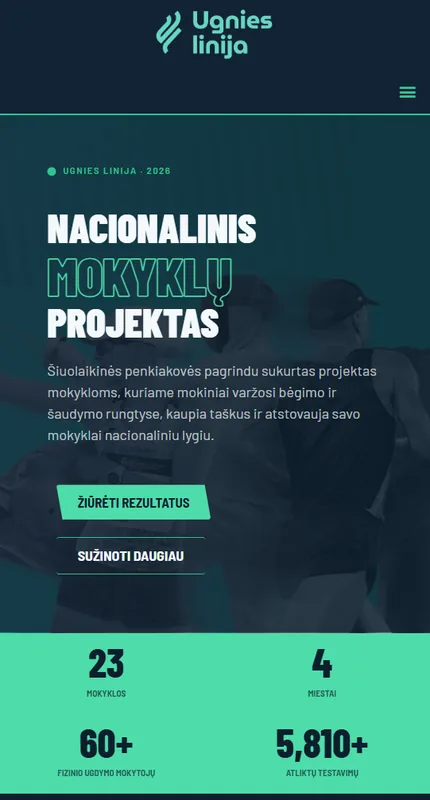 Ugnies linija telefono ekrane