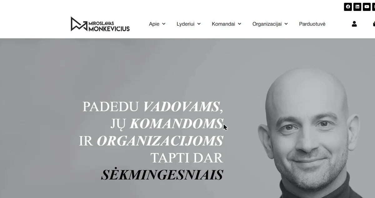 Miroslavas Monkevičius pagrindinis puslapis